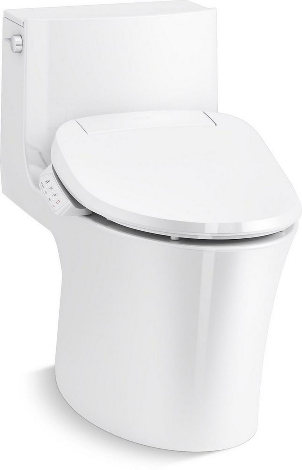 0.96 Gpf/1.28 Gpf Elongated Dual Flush One Piece Toilet In White Residential Toilets White