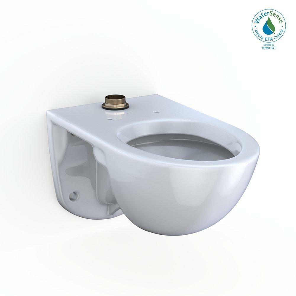 1.0 Gpf/1.6 Gpf Elongated Wall Mount One Piece Toilet In Cotton Commercial Toilets & Urinals Cotton