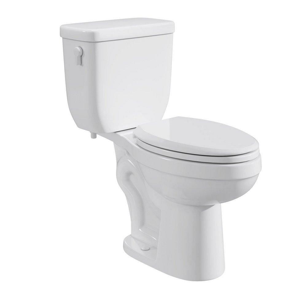 1.1 Gpf/1.6 Gpf Dual Flush Elongated Two Piece Toilet In White Residential Toilets