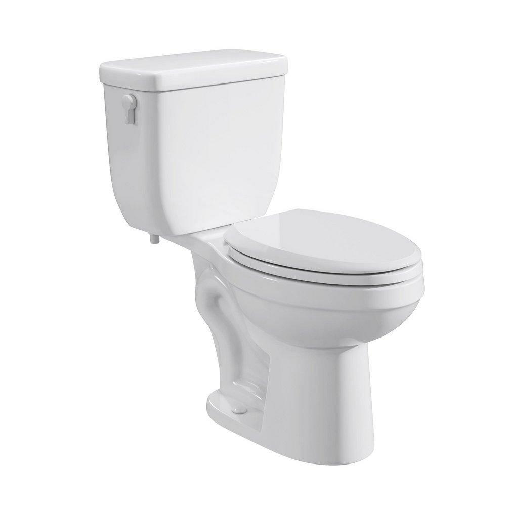 1.1 Gpf/1.6 Gpf Dual Flush Round Two Piece Toilet In White Residential Toilets