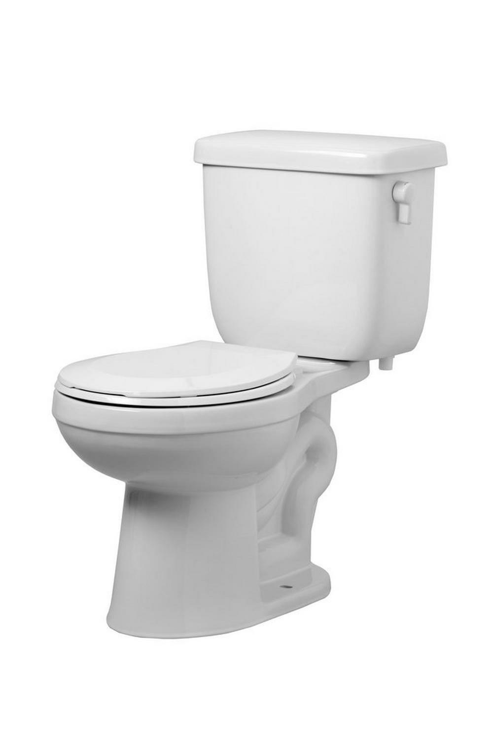 1.1 Gpf/1.6 Gpf Dual Flush Round Two Piece Toilet In White Residential Toilets