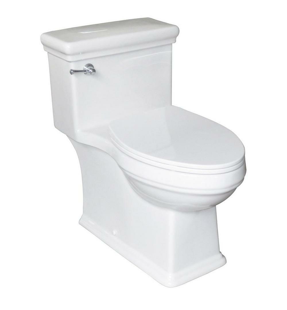 1.28 Gpf Elongated One Piece Toilet In White Residential Toilets White