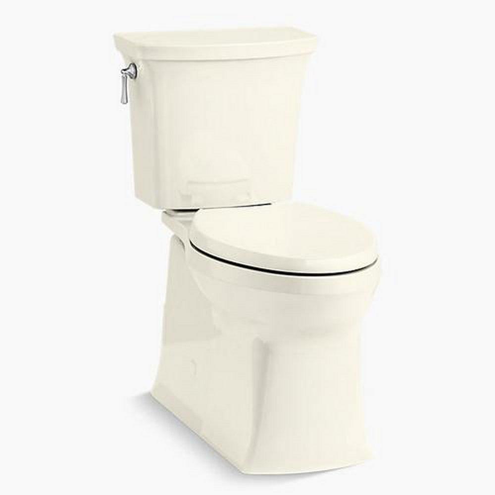 1.28 Gpf Elongated Two Piece Toilet In Biscuit Residential Toilets Biscuit