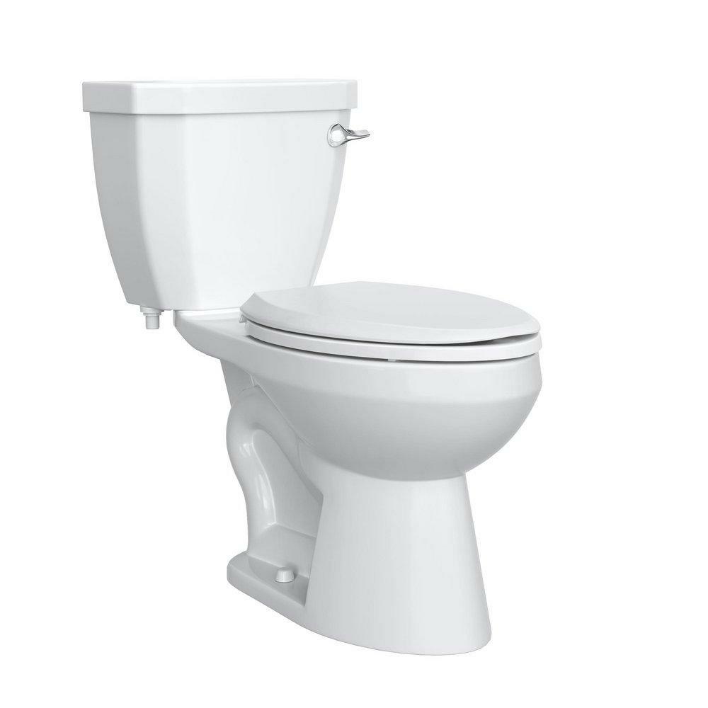 1.28 Gpf Elongated Two Piece Toilet In White Residential Toilets