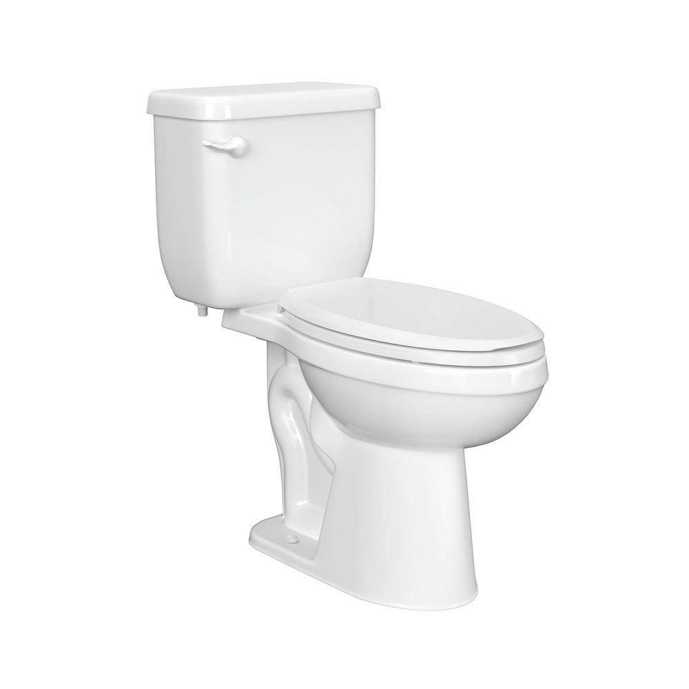 1.28 Gpf Elongated Two Piece Toilet In White Residential Toilets