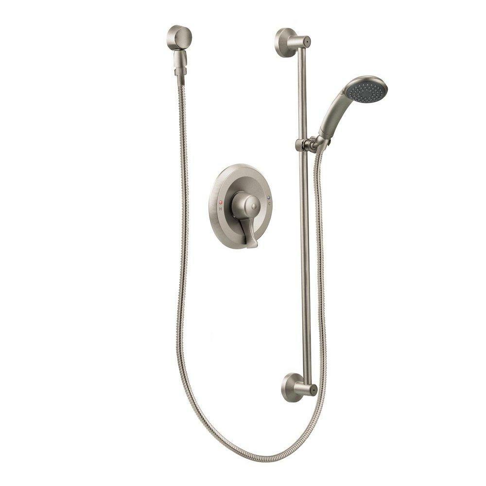 1.5 Gpm Single Lever Handle Handheld Shower System In Classic Brushed Nickel Bathroom Faucets Classic Brushed Nickel