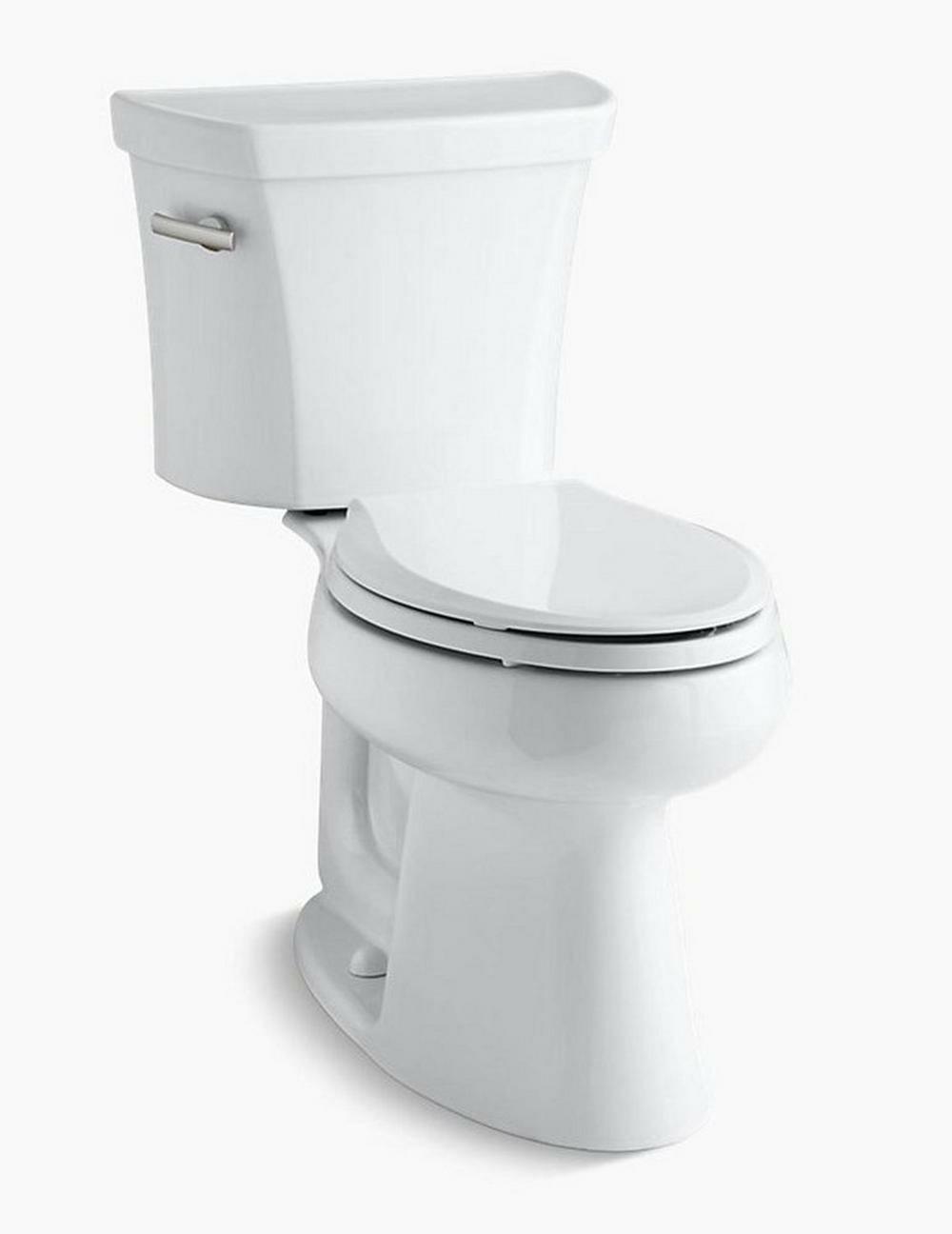 1.6 Gpf Elongated Two Piece Toilet In White Residential Toilets White