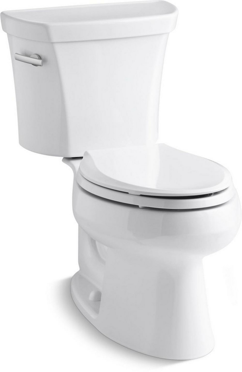 1.6 Gpf Elongated Two Piece Toilet In White Residential Toilets White