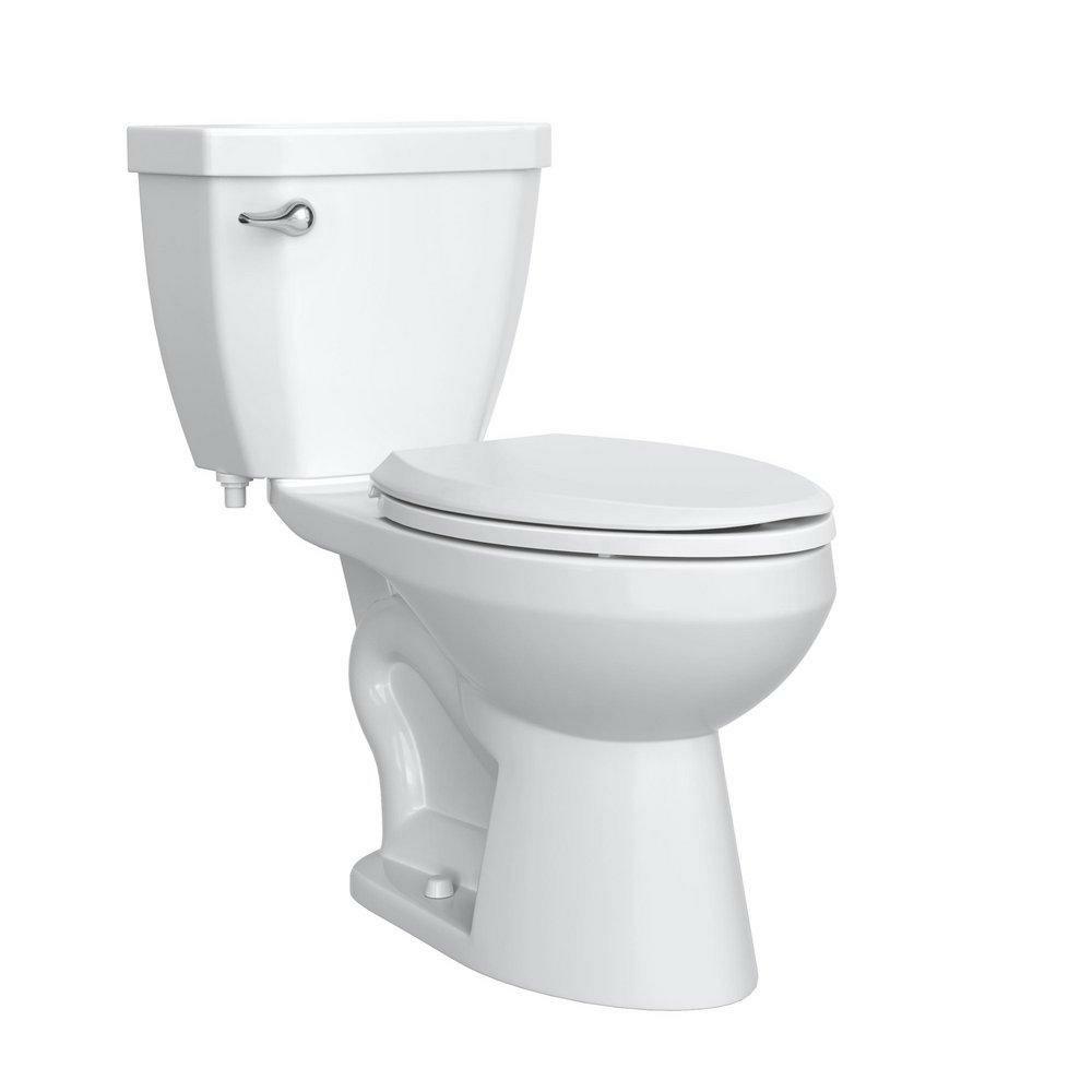 1.6 Gpf Elongated Two Piece Toilet In White Residential Toilets