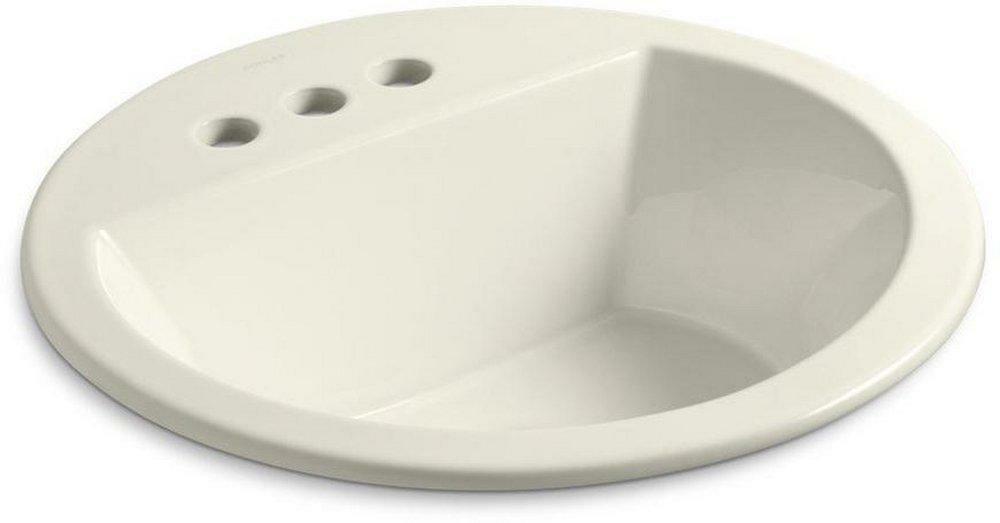 18-7/8 X 18-7/8 In. Round Drop-In Bathroom Sink In Biscuit Bathroom Sinks Biscuit