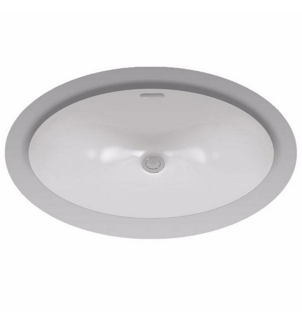 19-1/8 X 15 In. Oval Undermount Bathroom Sink In White Bathroom Sinks White