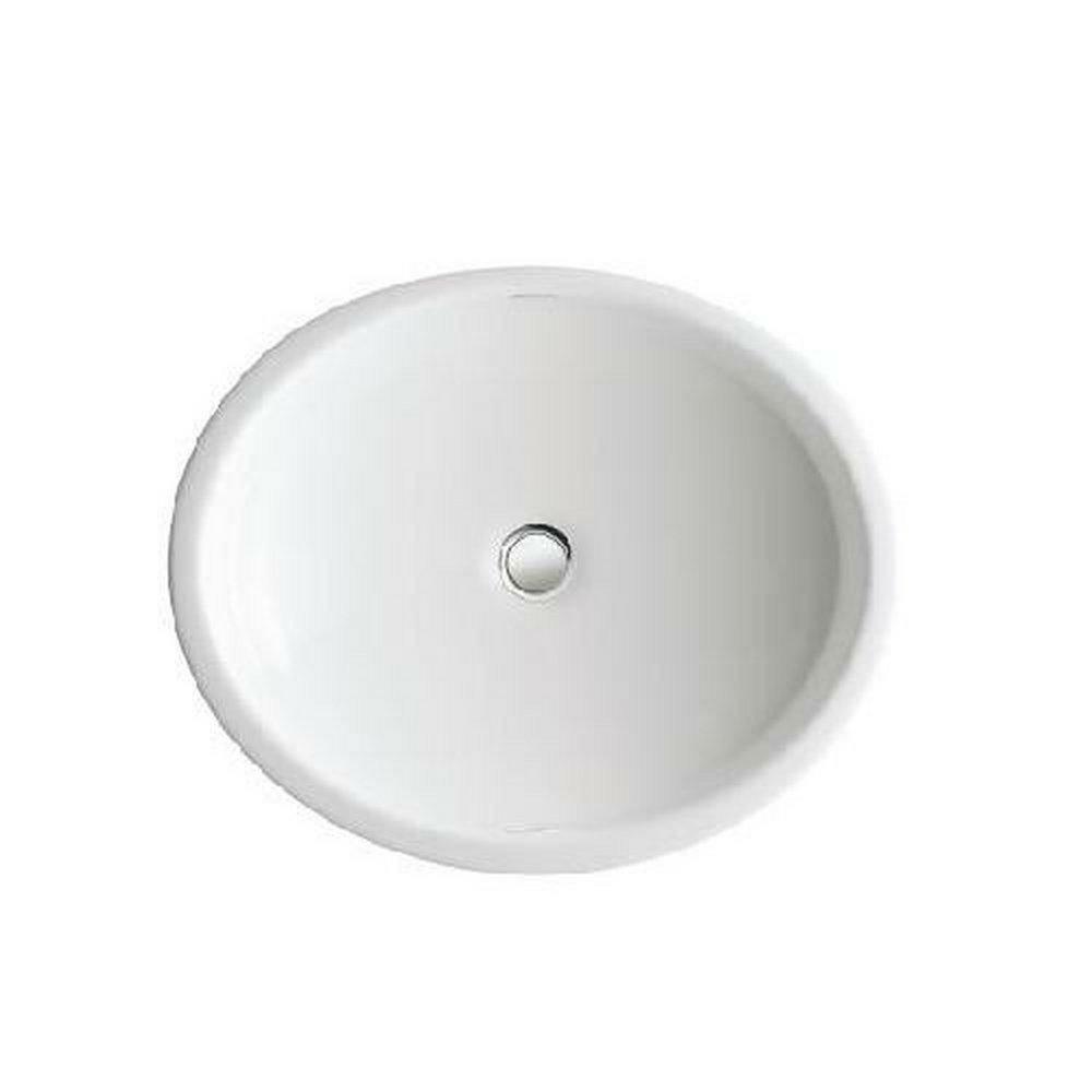 19-7/16 X 16-1/16 In. Oval Undermount Bathroom Sink In White Bathroom Sinks White