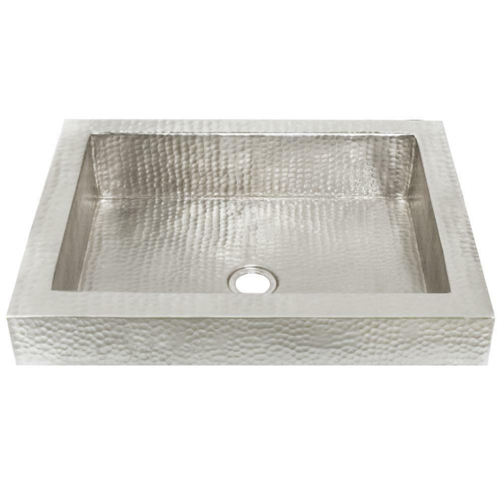 20 X 16 In. Rectangular Drop-In Bathroom Sink In Brushed Nickel Bathroom Sinks Brushed Nickel