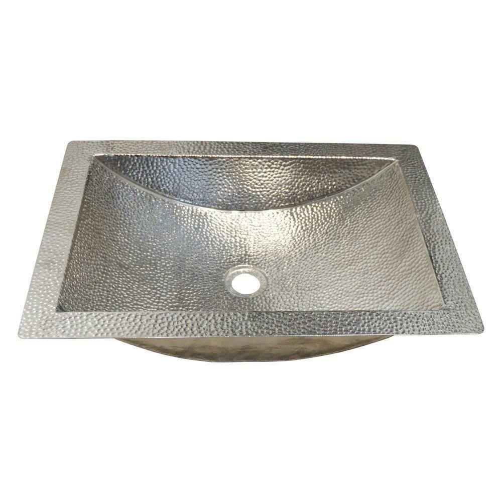 21 X 15 In. Rectangular Undermount Bathroom Sink In Polished Nickel Bathroom Sinks Polished Nickel