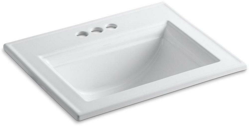 22-3/4 X 18 In. Rectangular Drop-In Bathroom Sink In White Bathroom Sinks White