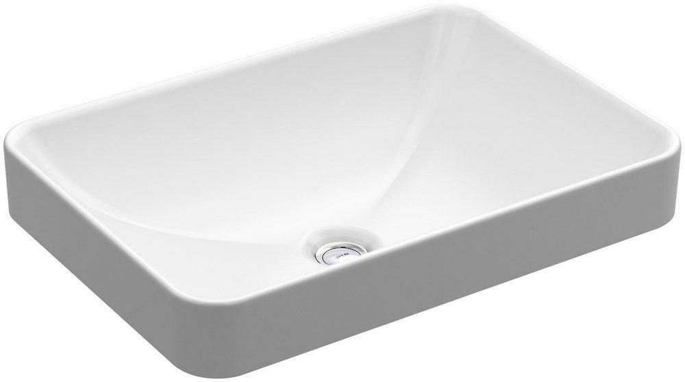 22-5/8 X 16-1/8 In. Rectangular Vessel Mount Bathroom Sink In White Bathroom Sinks White