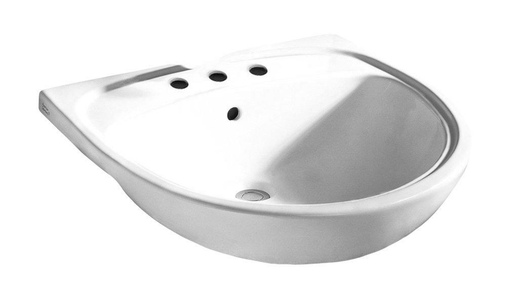 22 X 21-1/2 In. Oval Drop-In Bathroom Sink In White Bathroom Sinks White