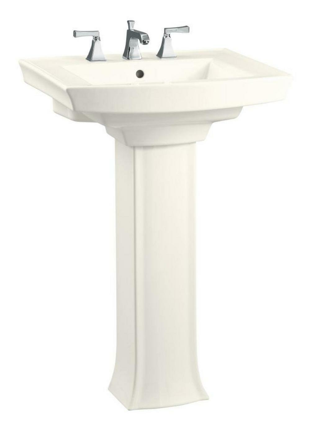 23 X 20 In. Rectangular Pedestal Sink With Base In Biscuit Bathroom Sinks Biscuit