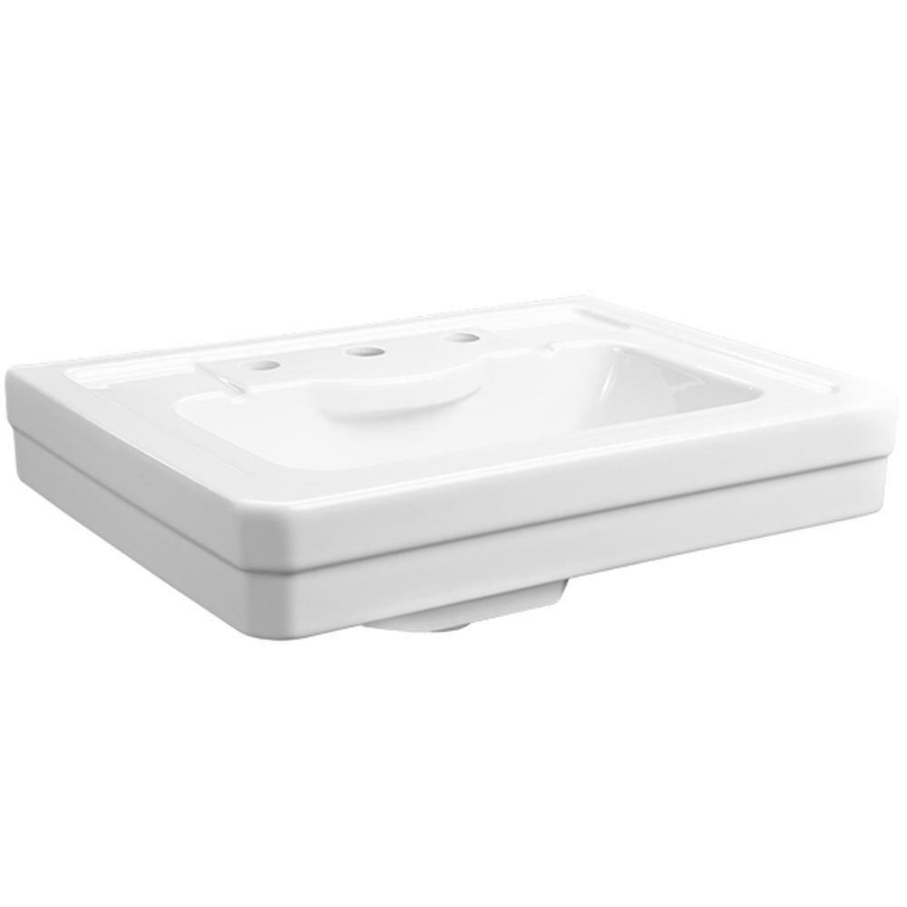 24 X 18 In. Rectangular Pedestal Bathroom Sink In Canvas White Bathroom Sinks Canvas White