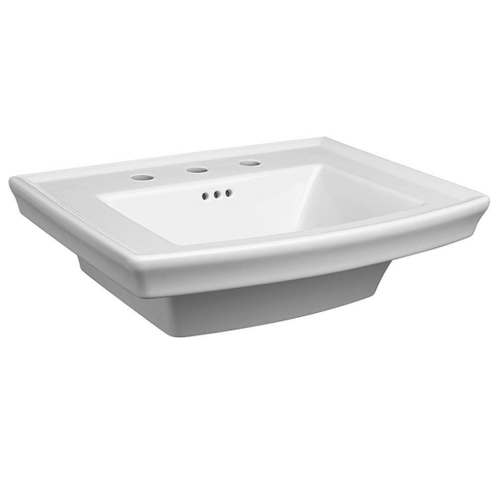 24 X 19-11/16 In. Rectangular Pedestal Bathroom Sink In Canvas White Bathroom Sinks Canvas White