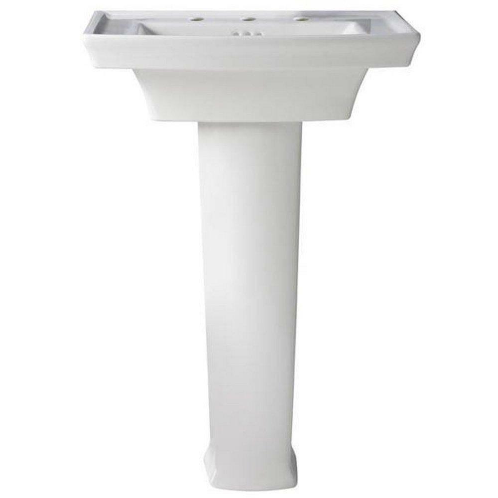 24 X 19-11/16 In. Rectangular Pedestal Bathroom Sink In Canvas White Bathroom Sinks Canvas White