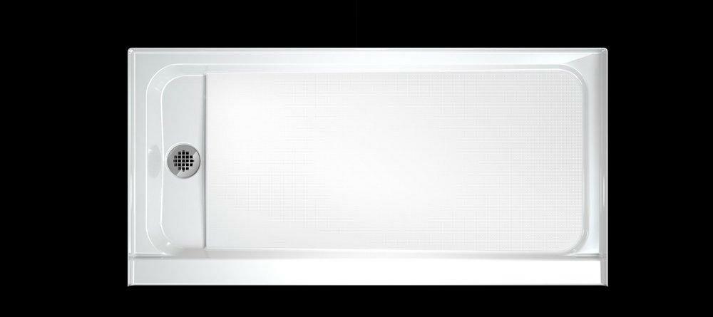 32 In. X 60 In. Shower Base With Right Drain In White Bathtubs & Showers