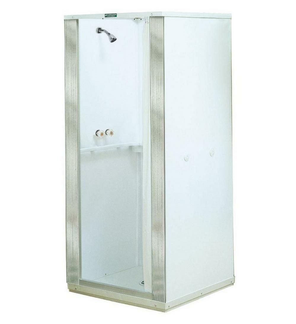 36-5/8 X 36-5/8 X 75-3/8 In. Free-Standing Shower Unit In White Bathtubs & Showers White