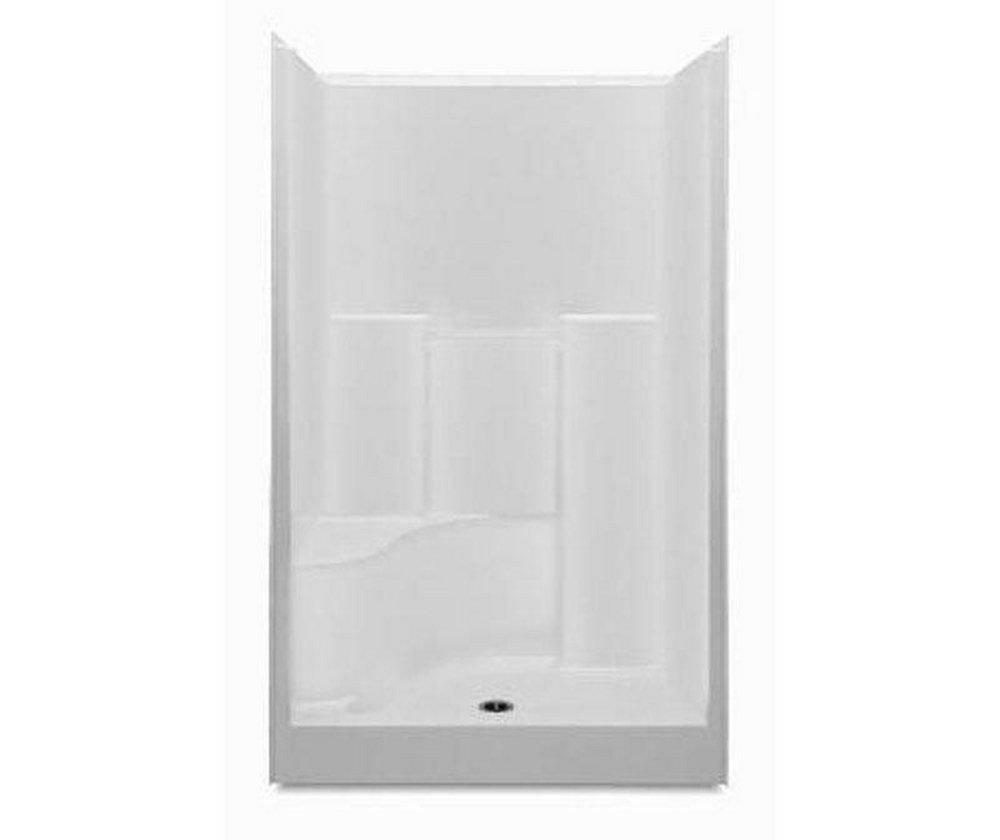 37-1/4 X 48 X 77-1/4 In. Alcove Shower Unit In White Bathtubs & Showers White