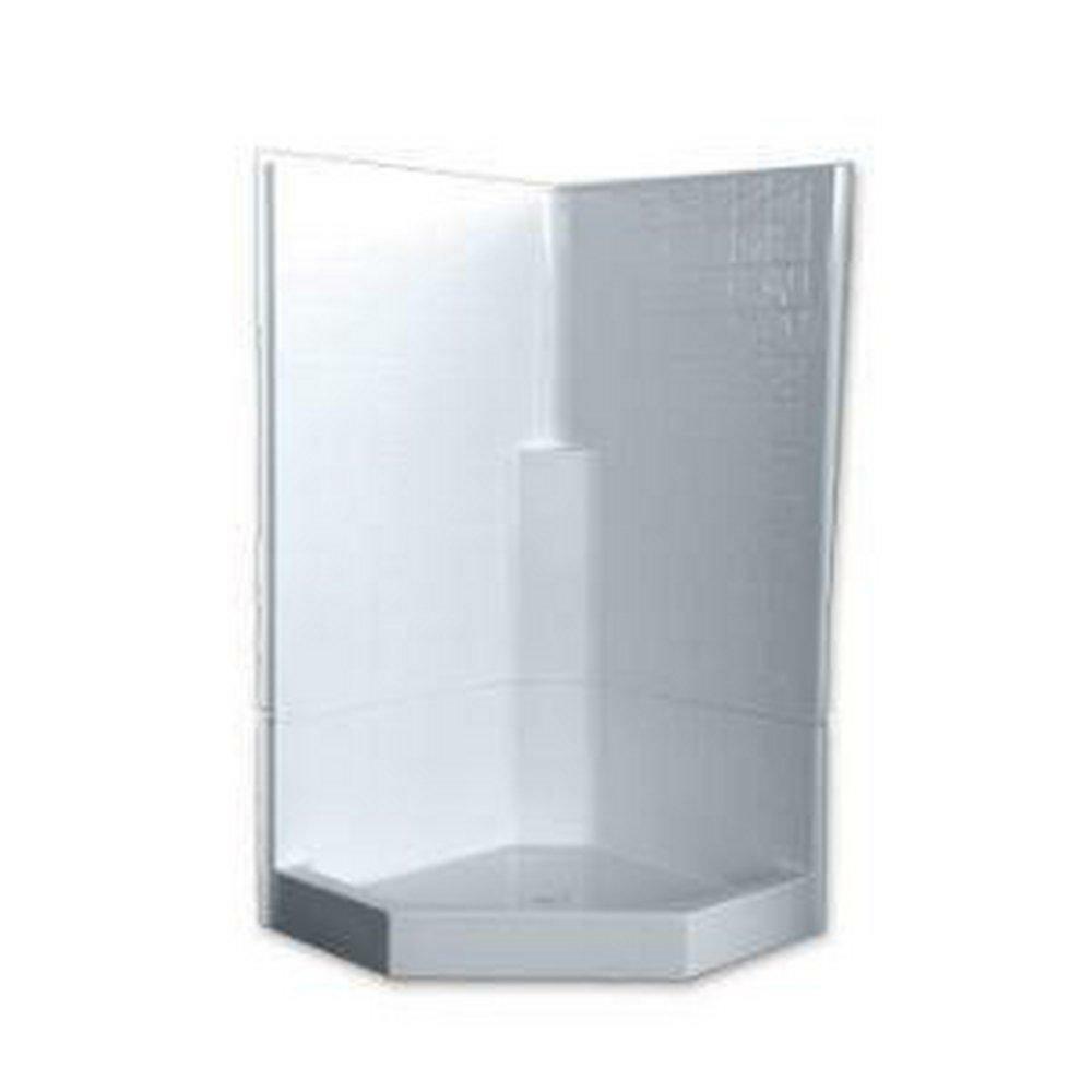 39 X 39 X 73 In. Corner Shower Unit In White Bathtubs & Showers White