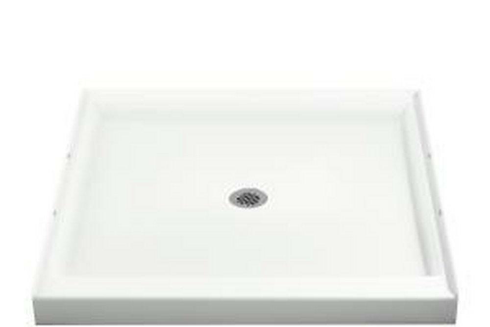 42 In. X 42 In. Shower Base With Center Drain In White Bathtubs & Showers White