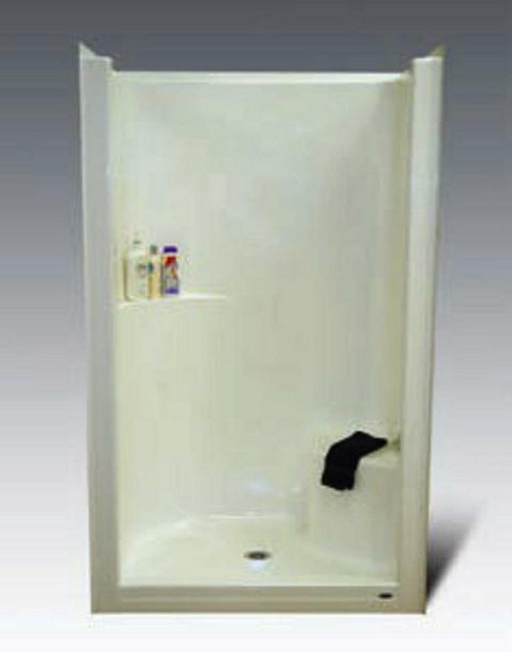 48 X 36 X 79 In. Alcove Shower Unit In Biscuit Bathtubs & Showers Biscuit