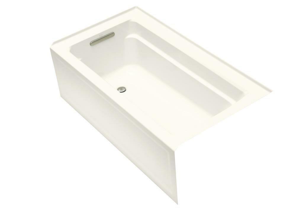 60 In. X 32 In. Soaker Alcove Bathtub With Left Drain In Biscuit Alcove Bathtubs Biscuit