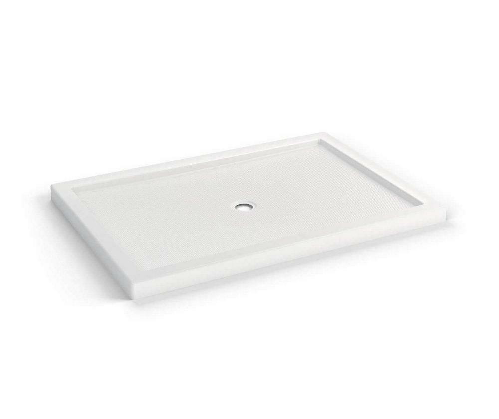 60 In. X 42 In. Alcove Shower Base With Center Drain In White Bathtubs & Showers