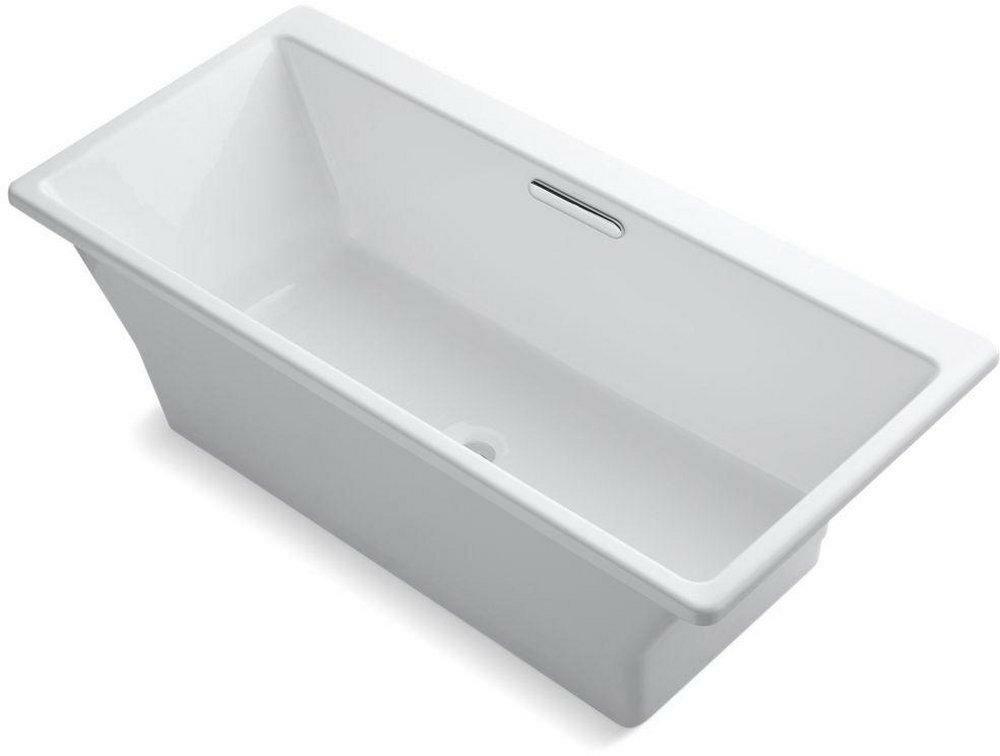 66-15/16 X 31-1/2 In. Soaker Freestanding Bathtub With Center Drain In White Bathtubs & Showers White