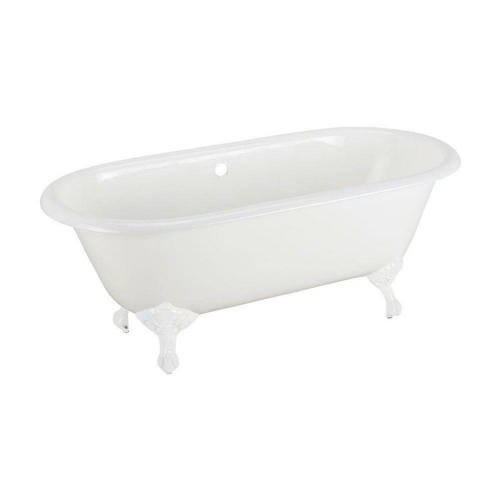 66 X 30-1/4 In. Freestanding Bathtub With Front Center Drain In White Bathtubs & Showers White