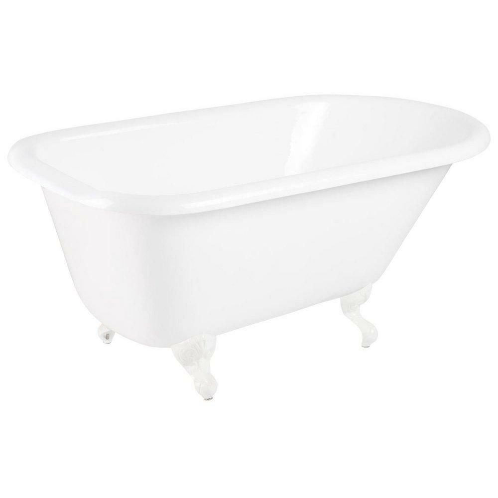 66 X 30 In. Freestanding Bathtub End Drain In White Bathtubs & Showers White