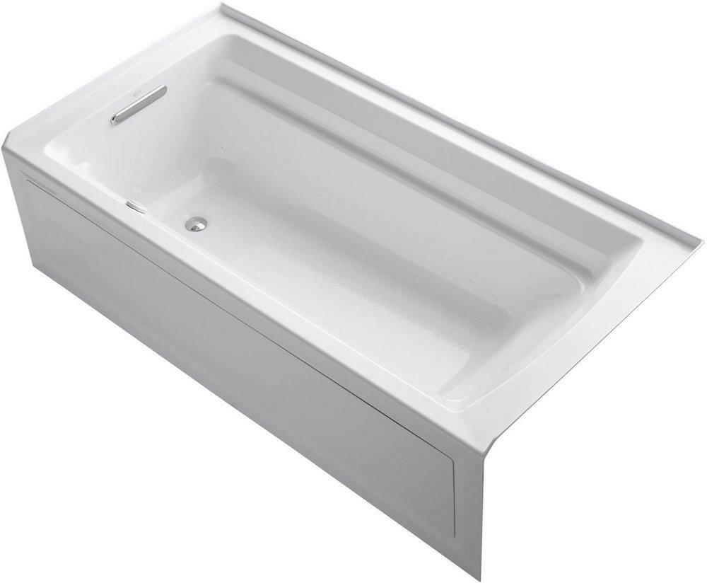 72 In. X 36 In. Air Bath Alcove Bathtub With Left Drain In White Alcove Bathtubs White