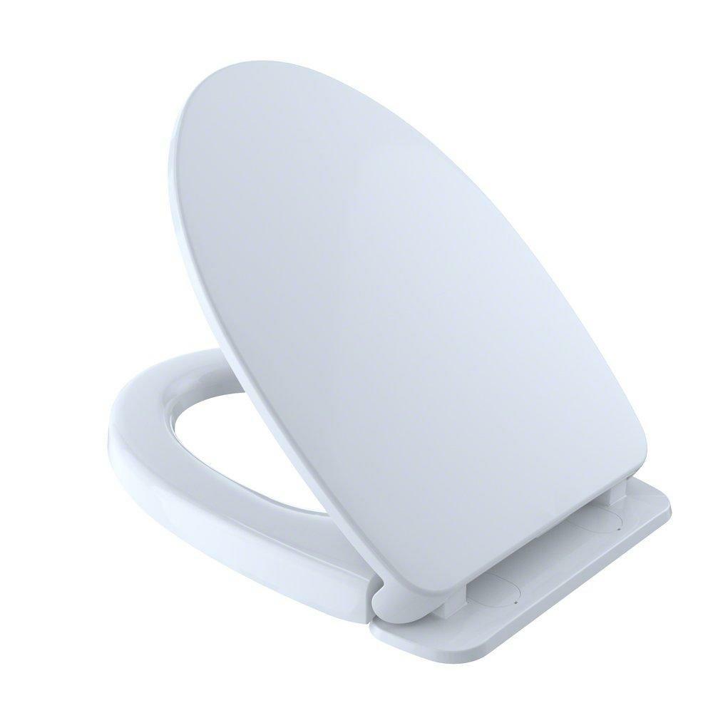 Elongated Closed Front With Cover Toilet Seat In Cotton Toilet Seat & Bidet Seats Cotton