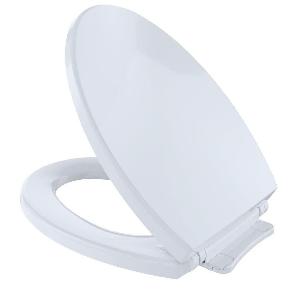 Elongated Closed Front With Cover Toilet Seat In Cotton Toilet Seat & Bidet Seats Cotton