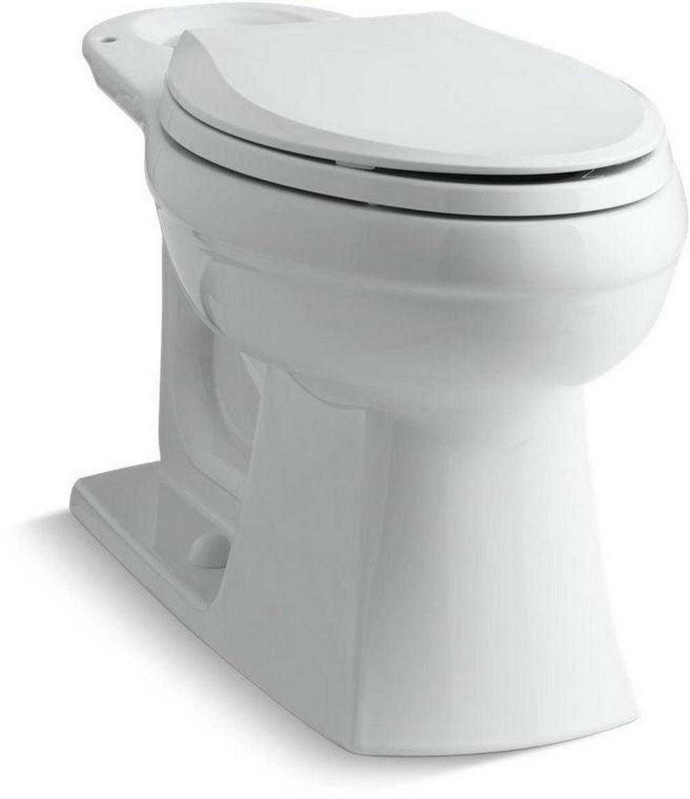 Elongated Floor Mount Toilet Bowl In White Residential Toilets White