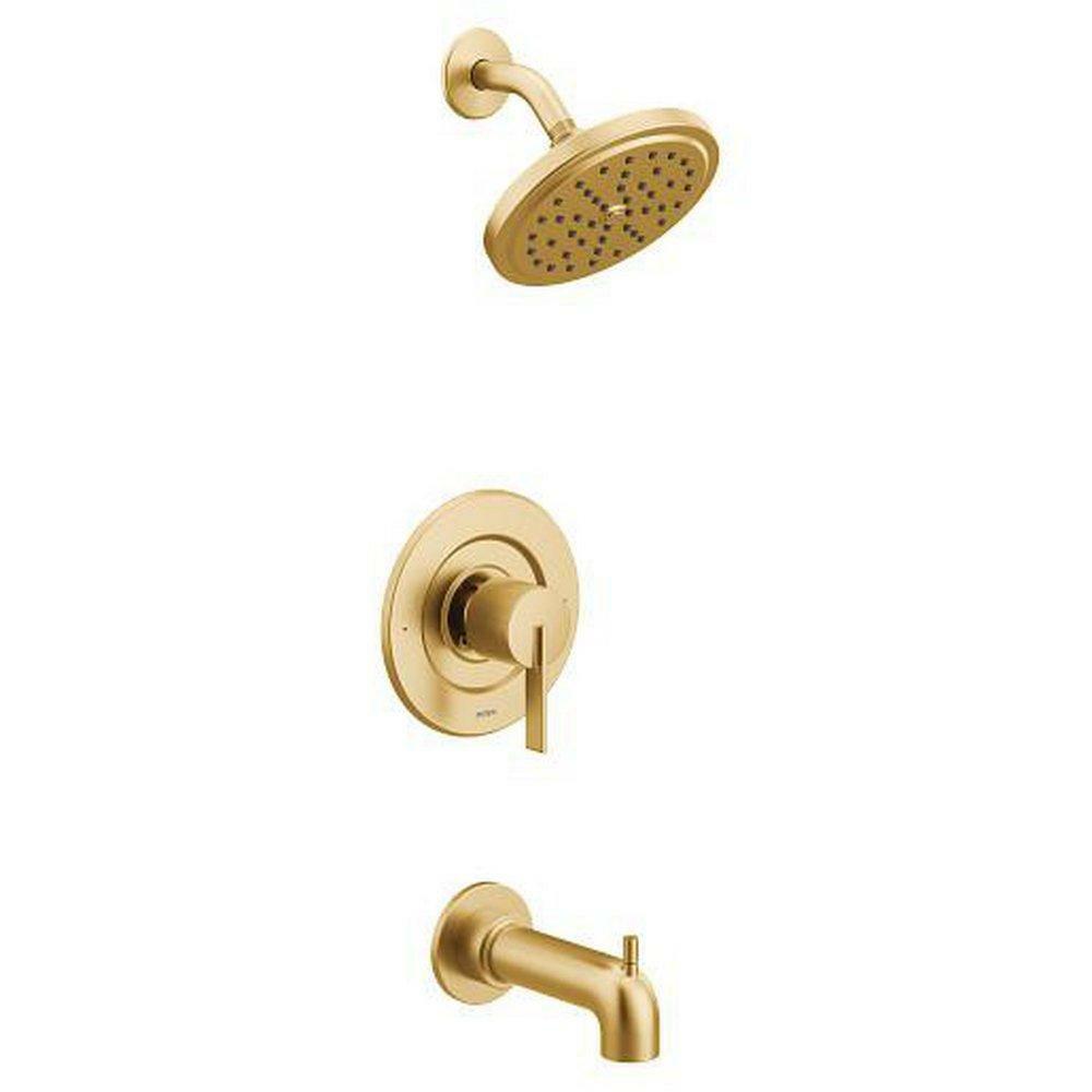 One Handle Single Function Bathtub & Shower Faucet In Brushed Gold (Trim Only) Bathroom Faucets Brushed Gold