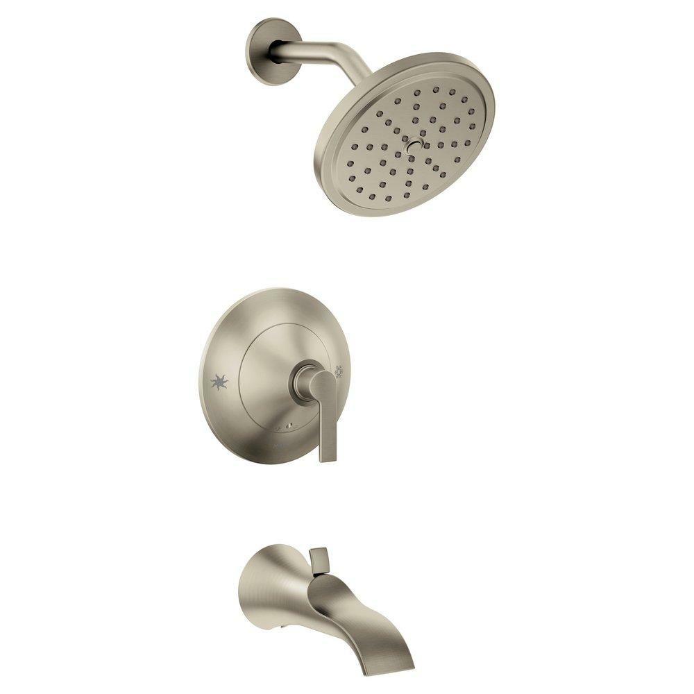 One Handle Single Function Bathtub & Shower Faucet In Brushed Nickel (Trim Only) Bathroom Faucets Brushed Nickel