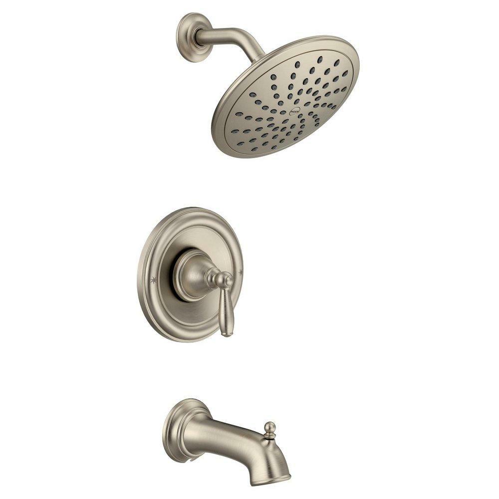 One Handle Single Function Bathtub & Shower Faucet In Brushed Nickel (Trim Only) Bathroom Faucets Brushed Nickel