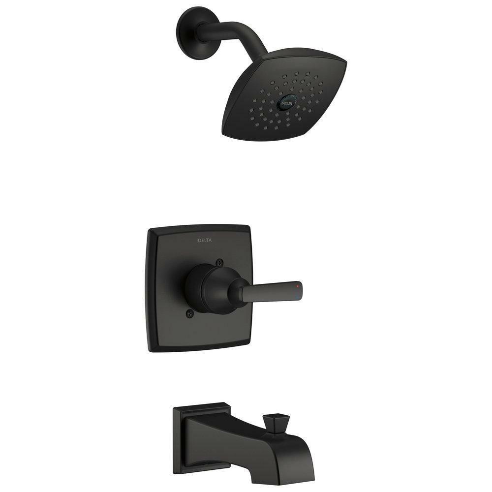 One Handle Single Function Bathtub & Shower Faucet In Matte Black (Trim Only) Bathroom Faucets Matte Black