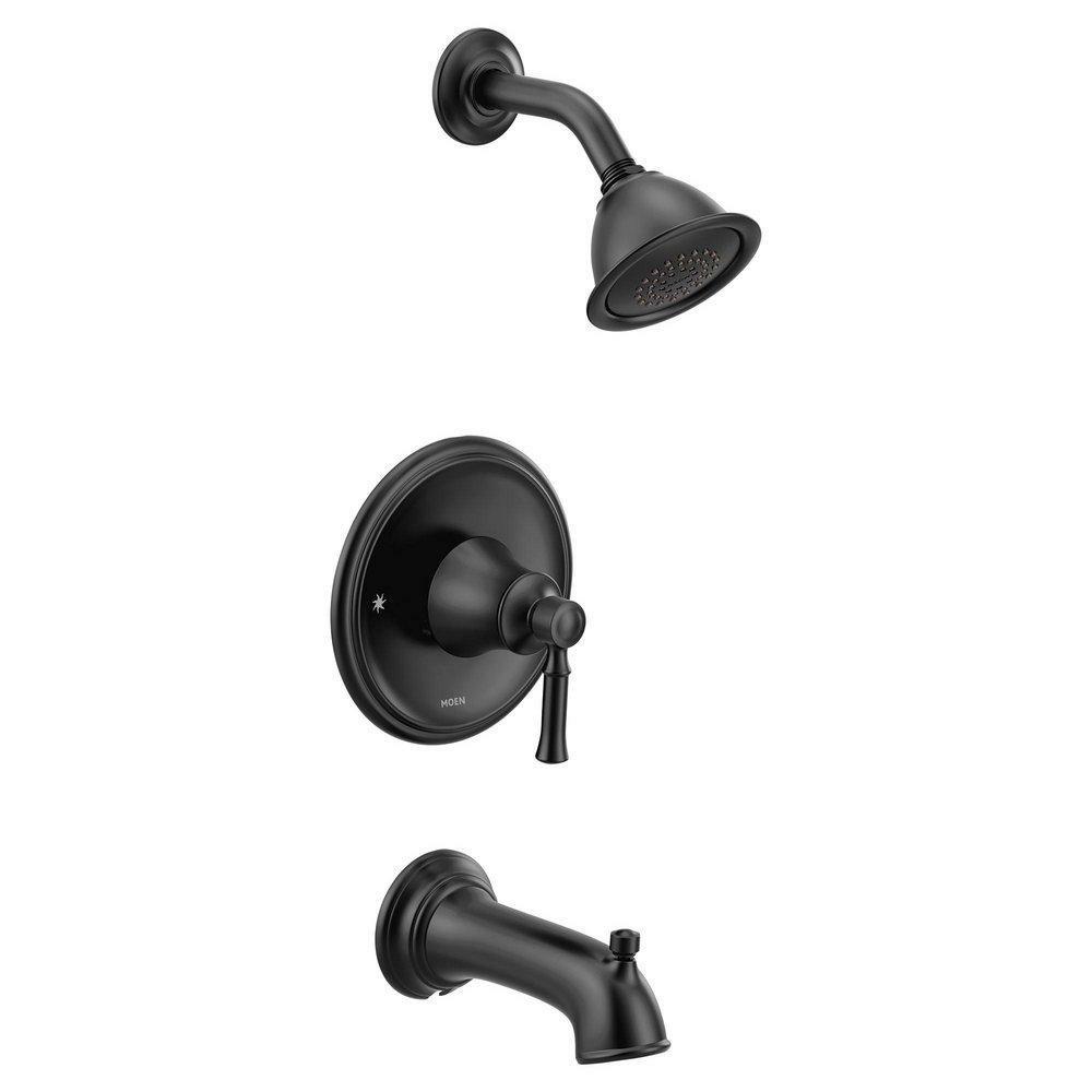 One Handle Single Function Bathtub & Shower Faucet In Matte Black (Trim Only) Bathroom Faucets Matte Black