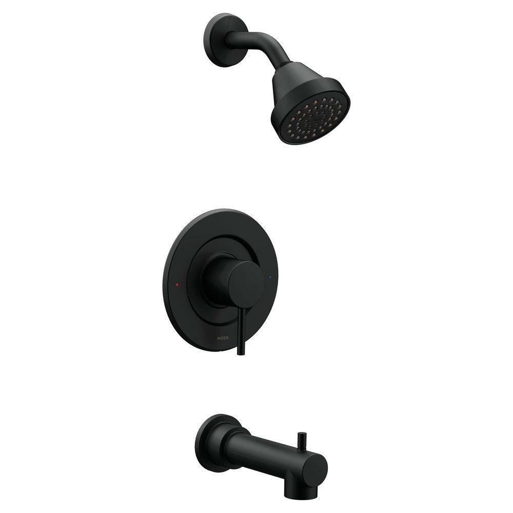 One Handle Single Function Bathtub & Shower Faucet In Matte Black (Trim Only) Bathroom Faucets Matte Black