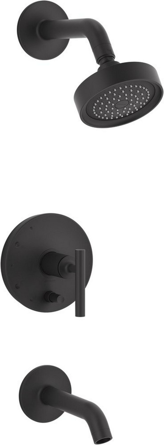 One Handle Single Function Bathtub & Shower Faucet In Matte Black (Trim Only) Bathroom Faucets Matte Black