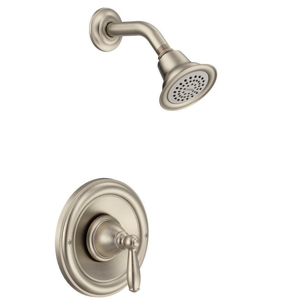 One Handle Single Function Shower Faucet In Brushed Nickel (Trim Only) Bathroom Faucets Brushed Nickel