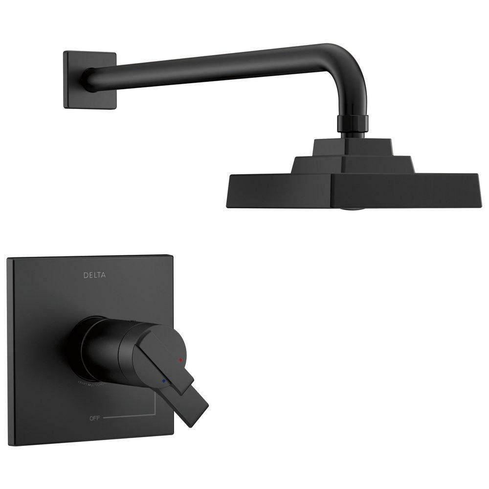 One Handle Single Function Shower Faucet In Matte Black (Trim Only) Bathroom Faucets Matte Black