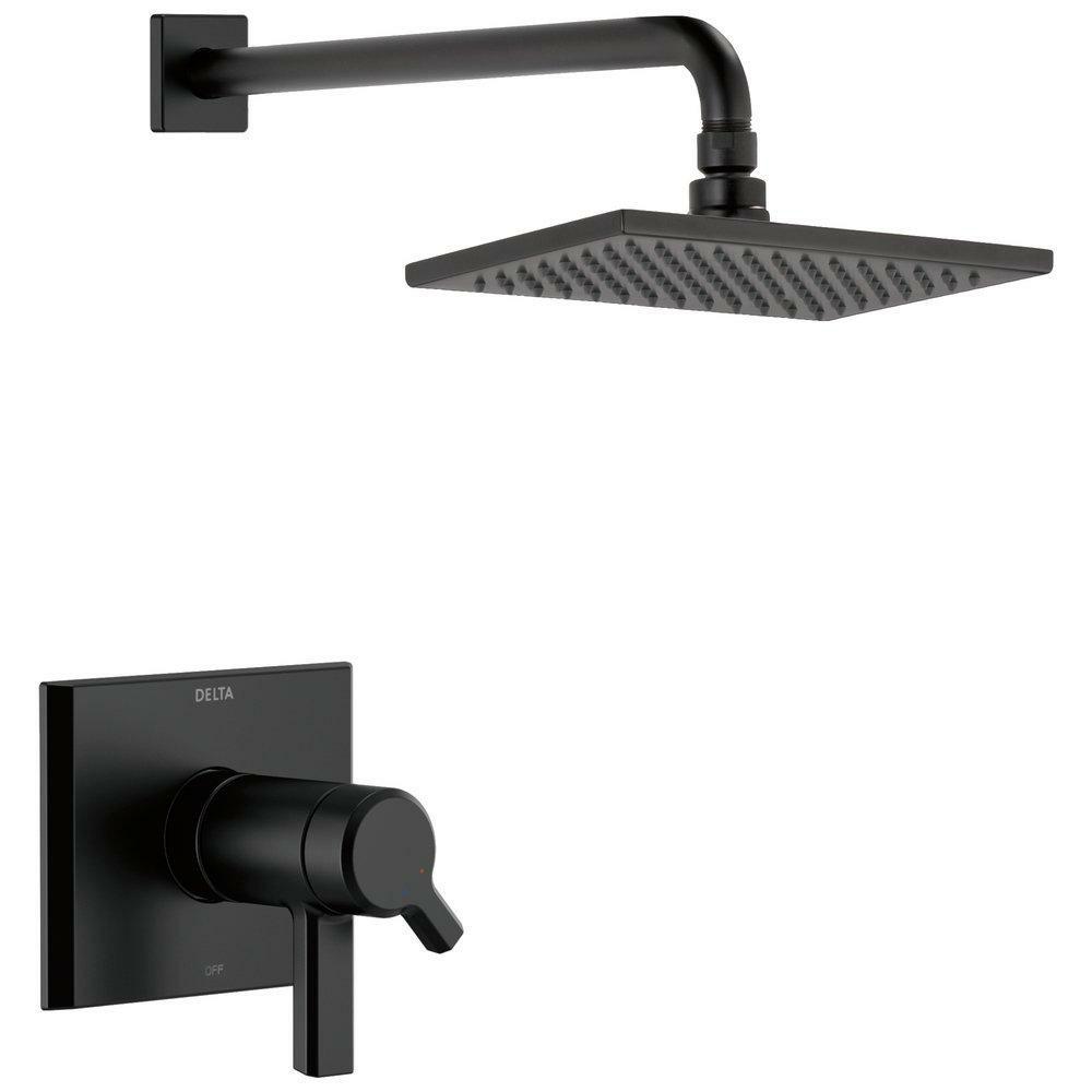 One Handle Single Function Shower Faucet In Matte Black (Trim Only) Bathroom Faucets Matte Black